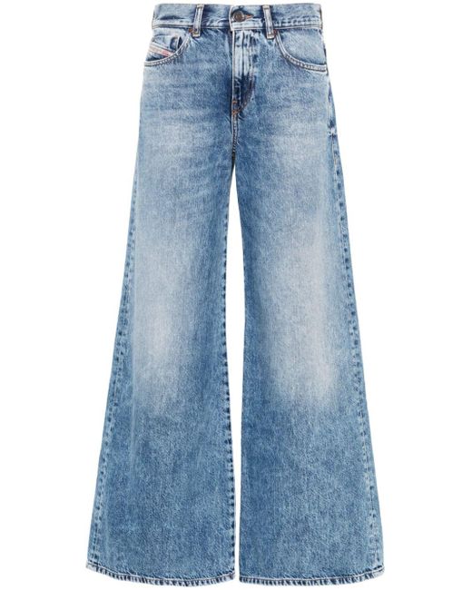 DIESEL Blue High-rise Flared Jeans