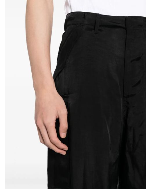 Moschino Black Satin Trousers for men