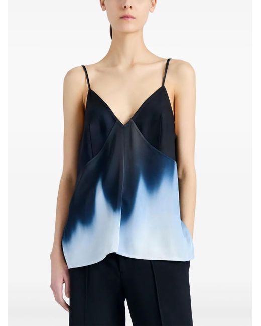 Proenza Schouler Blue Gradient Effect Sabine Top