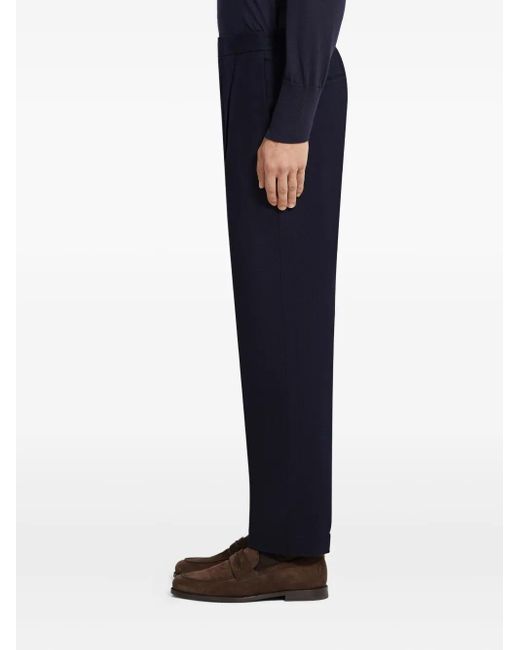 Zegna Klassische Bundfaltenhose in Blue für Herren