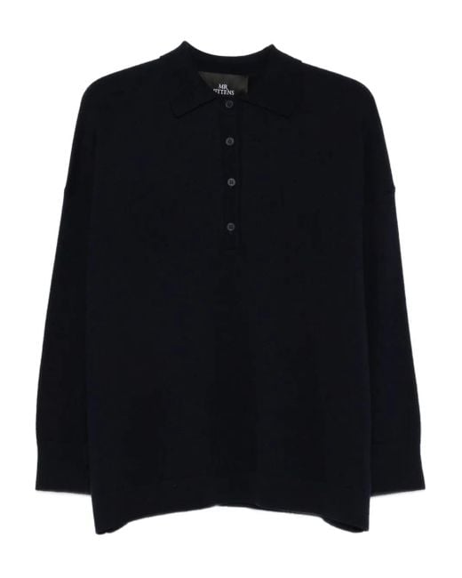 Mr. Mittens Gigi ニットポロシャツ Black