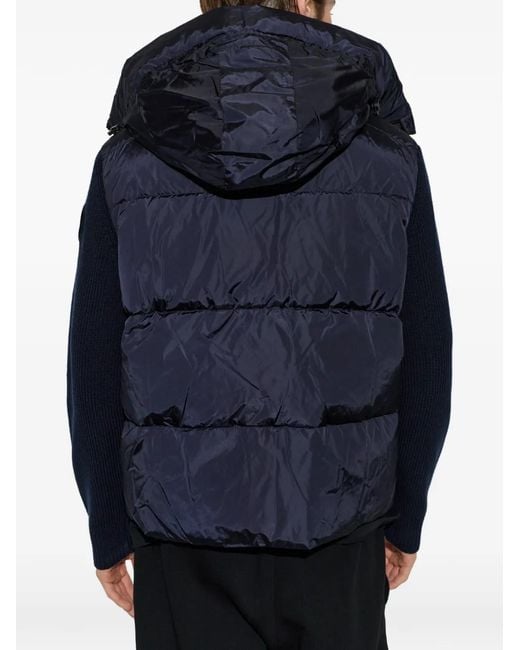 Canada Goose Blue Hooded Panelled Jacket for men