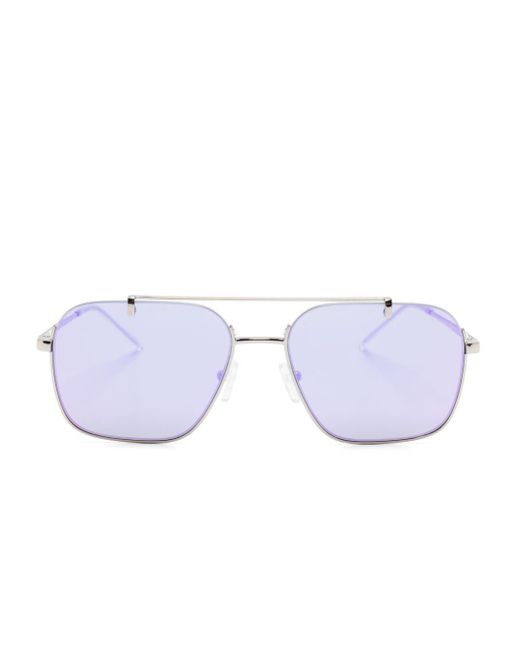 Emporio Armani Blue Geometric-frame Sunglasses for men