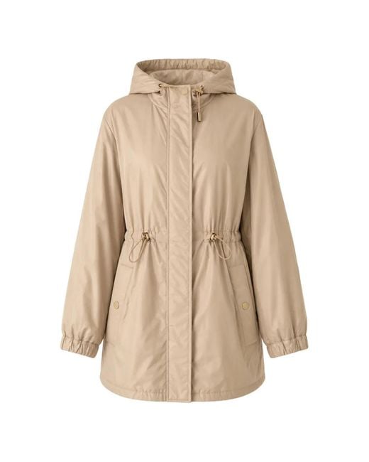 Weekend by Maxmara Natural Hooded Drawstring-Waist Jacket