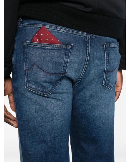 Jacob Cohen Blue Faded-Effect Jeans for men