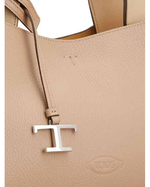 Tod's Natural Mini Leather Tote Bag