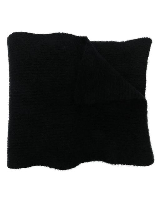 Calvin Klein Black Logo-Embroidered Scarf for men