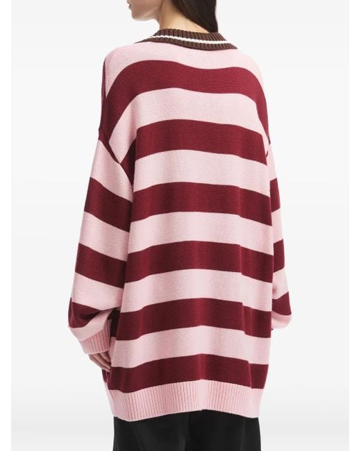 Jersey a rayas Mini Cream de color Red