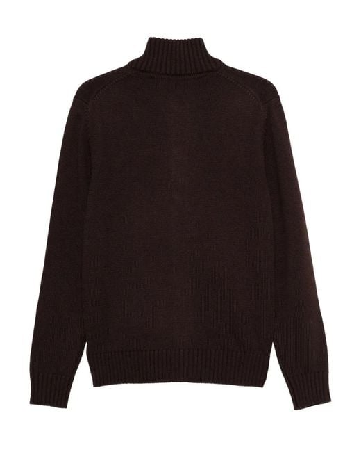 Zanone Black Button-Down High-Neck Cardigan for men