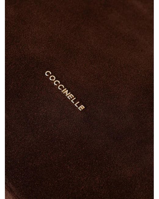 Coccinelle Brown Small Lidia Logo-Embossed Shoulder Bag