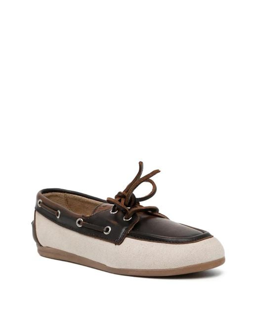 POSA White Brushed Loafers