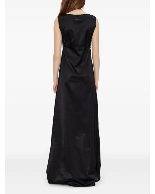 MM6 by Maison Margiela Black Stitch-Logo Dress