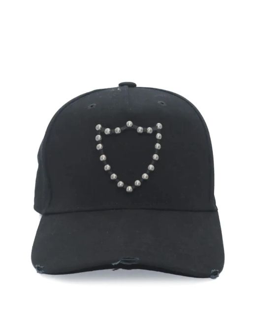 HTC Baseballkappe Im Distressed-Look in Black für Herren