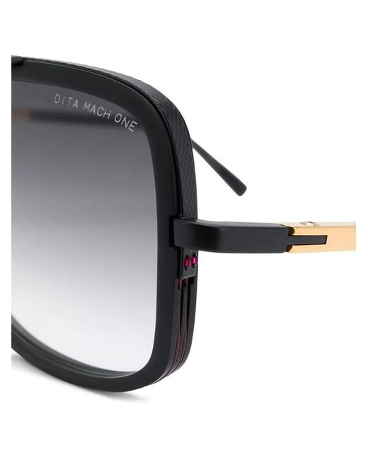 Dita Eyewear Black Gradient Oversized Sunglasses