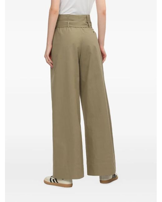 Simone Rocha Green Belted Pleated Trousers