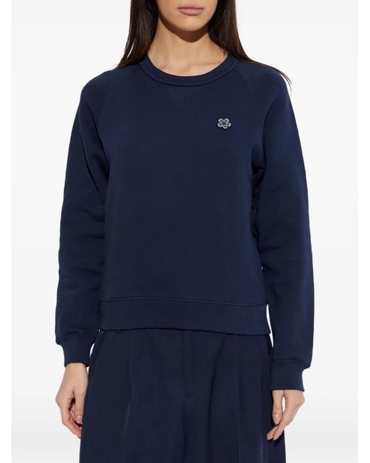 KENZO Blue Logo-Patch Sweatshirt