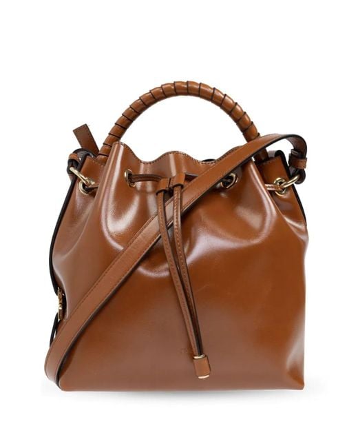 Chloé Brown Leather Bucket Bag