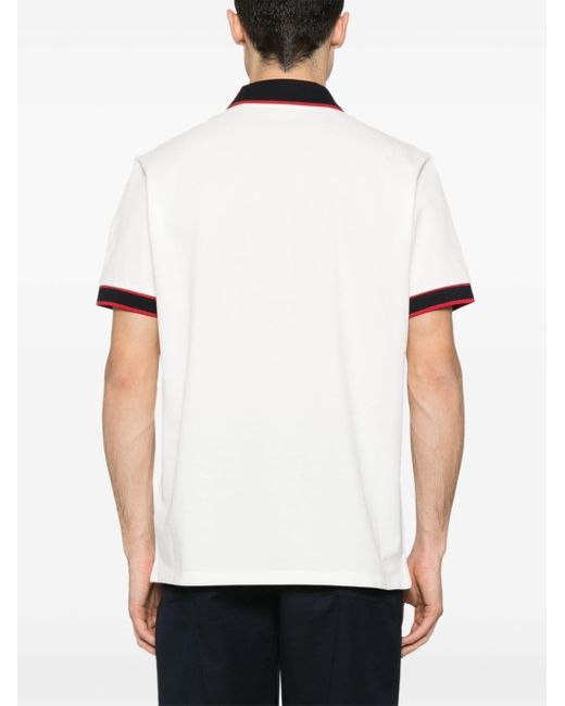 Moncler Poloshirt mit Logo-Applikation in White für Herren