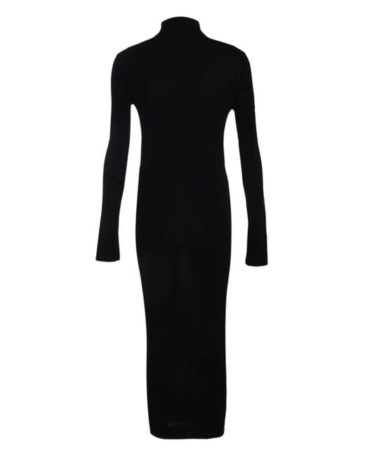 Off-White c/o Virgil Abloh Black Turtle-neck Midi Dress
