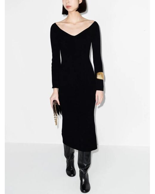Khaite Black Viscose Blend Dress