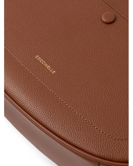 Coccinelle Brown Grainy Leather Shoulder Bag