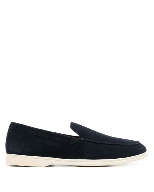 Henderson Blue Brushed Suede Loafers for men
