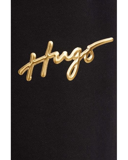 Sudadera con capucha y logo HUGO de color Blue