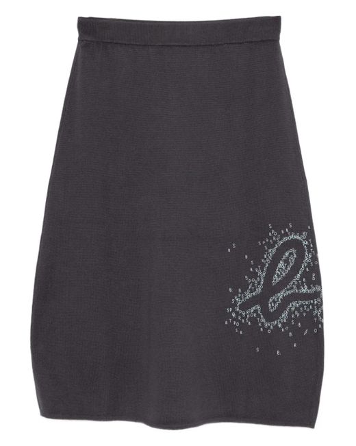 SPORT b. by agnès b. Blue Logo Knitted Skirt