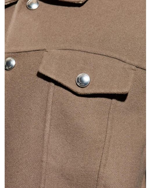 Eleventy Brown Buttoned Pocket Jacket for men