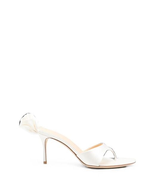 Magda Butrym White Flower-Detail Thong Sandals