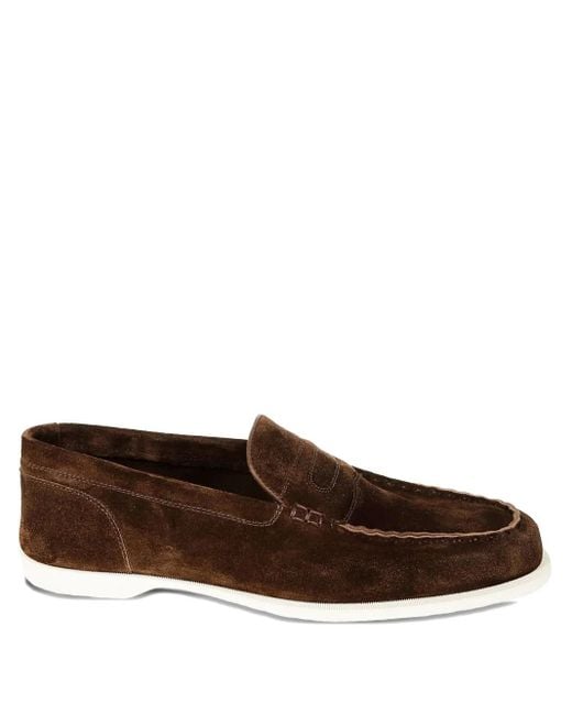 John Lobb Brown Pace Loafers for men
