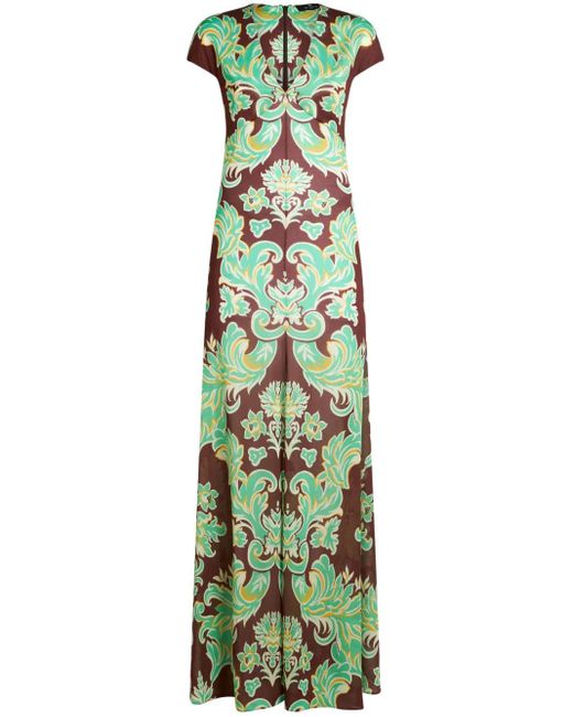 green emerald velvet dress Magnificent Spring 2022 Etro Runwy Look 38 Fully Sequinned Green Silk   Shrimpton Couture