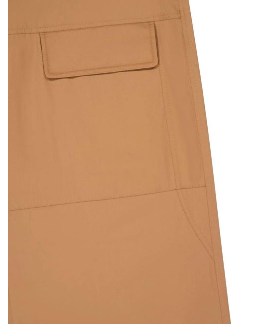 Stella McCartney Natural Wide-Leg Cargo Trousers