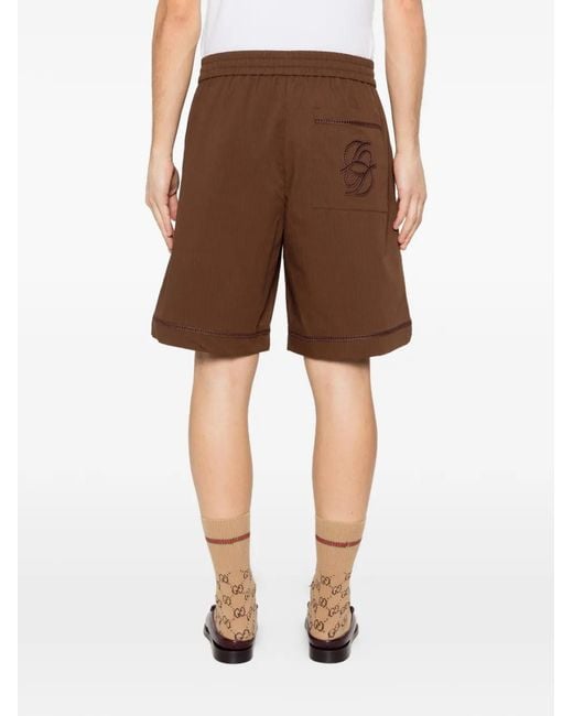 Drole de Monsieur Brown Jour Echelle Drawstring Shorts for men