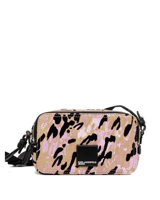 Karl Lagerfeld White Sac À Bandoulière À Imprimé Léopard
