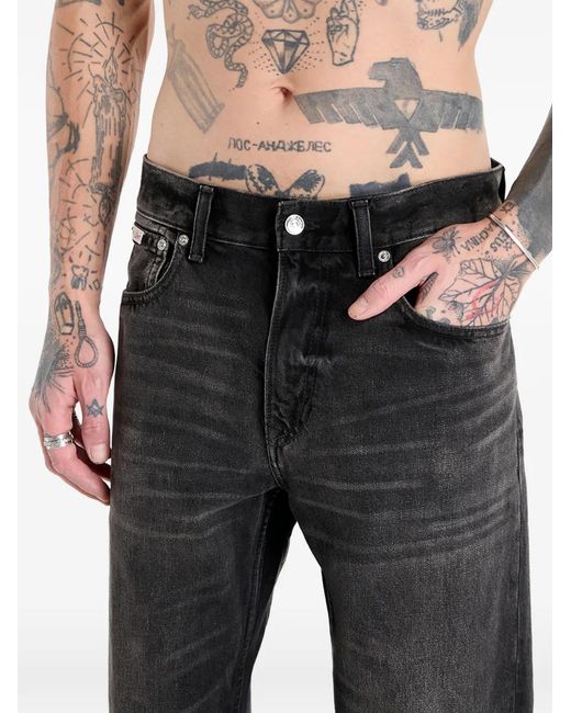 Calvin Klein Black 90S Straight Buttoned Jeans for men