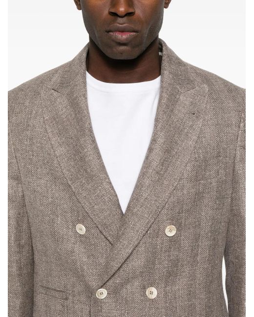Brunello Cucinelli Brown Suit Type Jacket Clothing for men