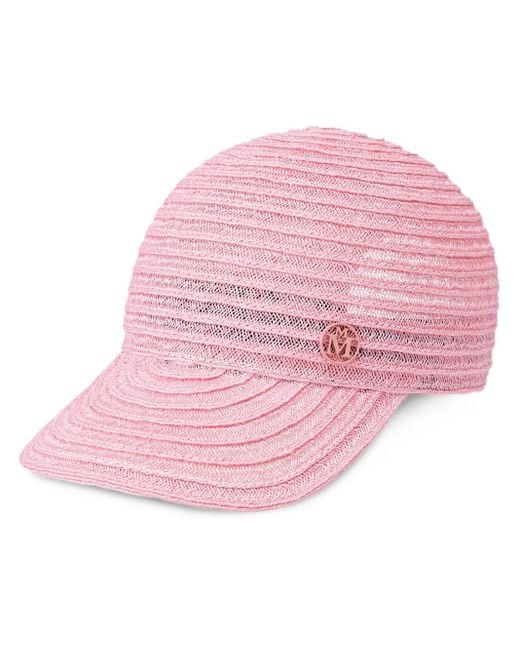 Maison Michel Pink Tiger Interwoven Cap