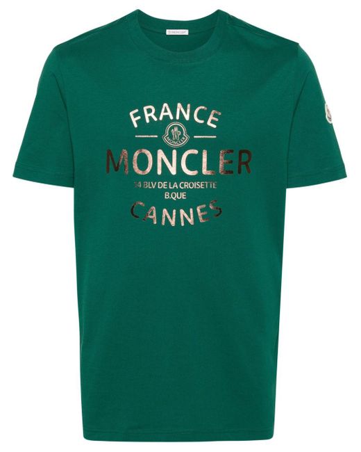 Moncler T-shirt Met Logoprint in het Green voor heren