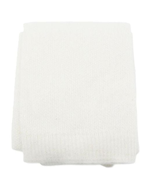 Fabiana Filippi White Ribbed Scarf