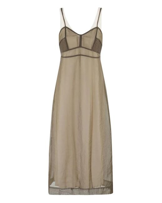 Tela Natural Tulle Midi Dress
