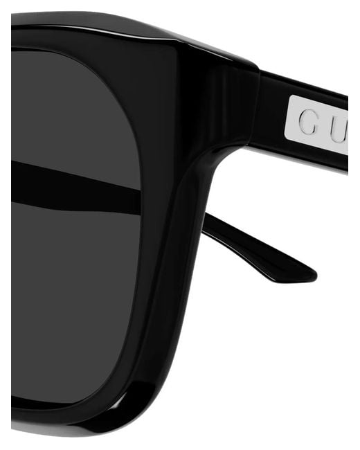 Gucci Black Logo Rectangle-Frame Sunglasses