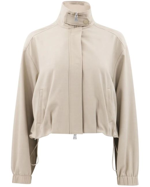 Jonathan Simkhai Natural Geniveve Cropped Track Jacket