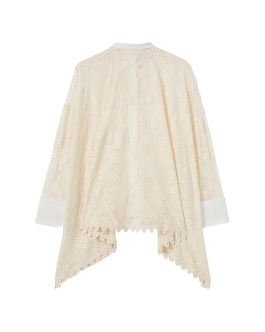 LaDoubleJ White Lace Collared Shirt