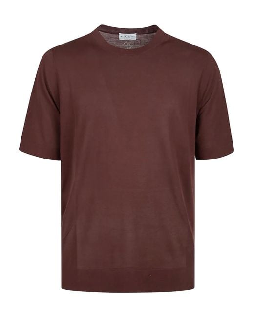 Ballantyne Brown Short-Sleeve Crew-Neck T-Shirt for men