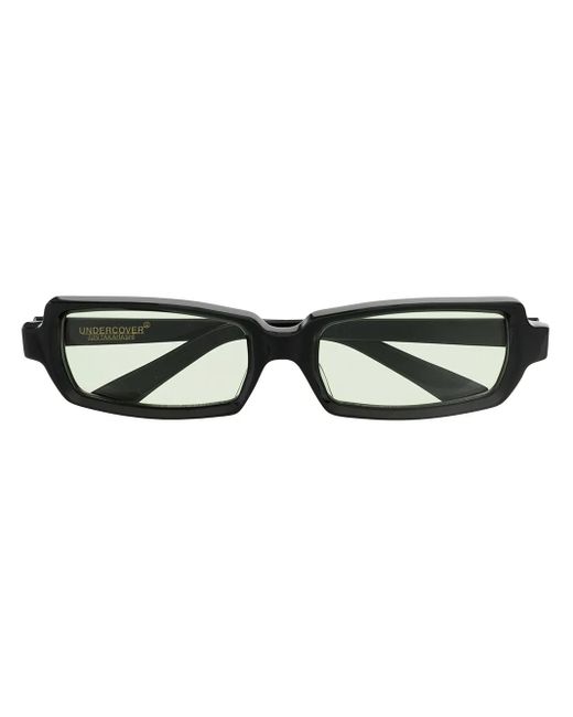 Undercover Black Rectangle-Frame Tinted Sunglasses for men