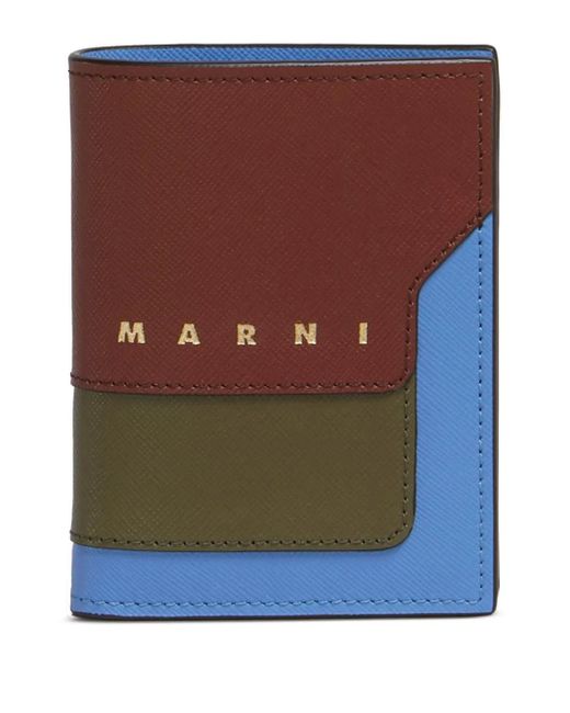 Marni Leren Portemonnee in het Brown