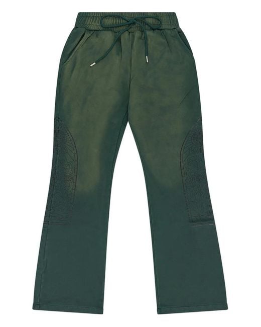 Who Decides War Green Drawstring Track Pants for men
