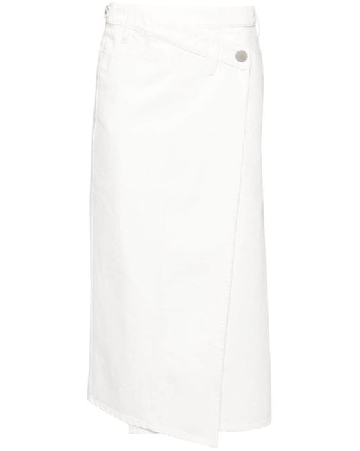 Christian Wijnants White Sadiq Asymmetric Denim Skirt