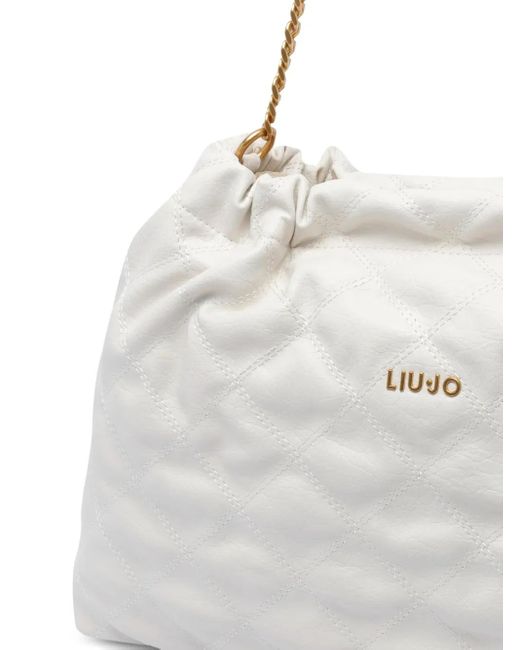 Liu Jo White Quilted Shoulder Bag